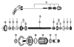 Составные части велосипедной втулки