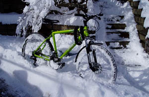 Велосипед в снежную погоду