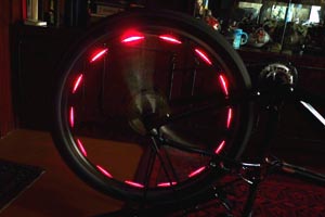 Подсветка колес велосипеда, велотюнинг